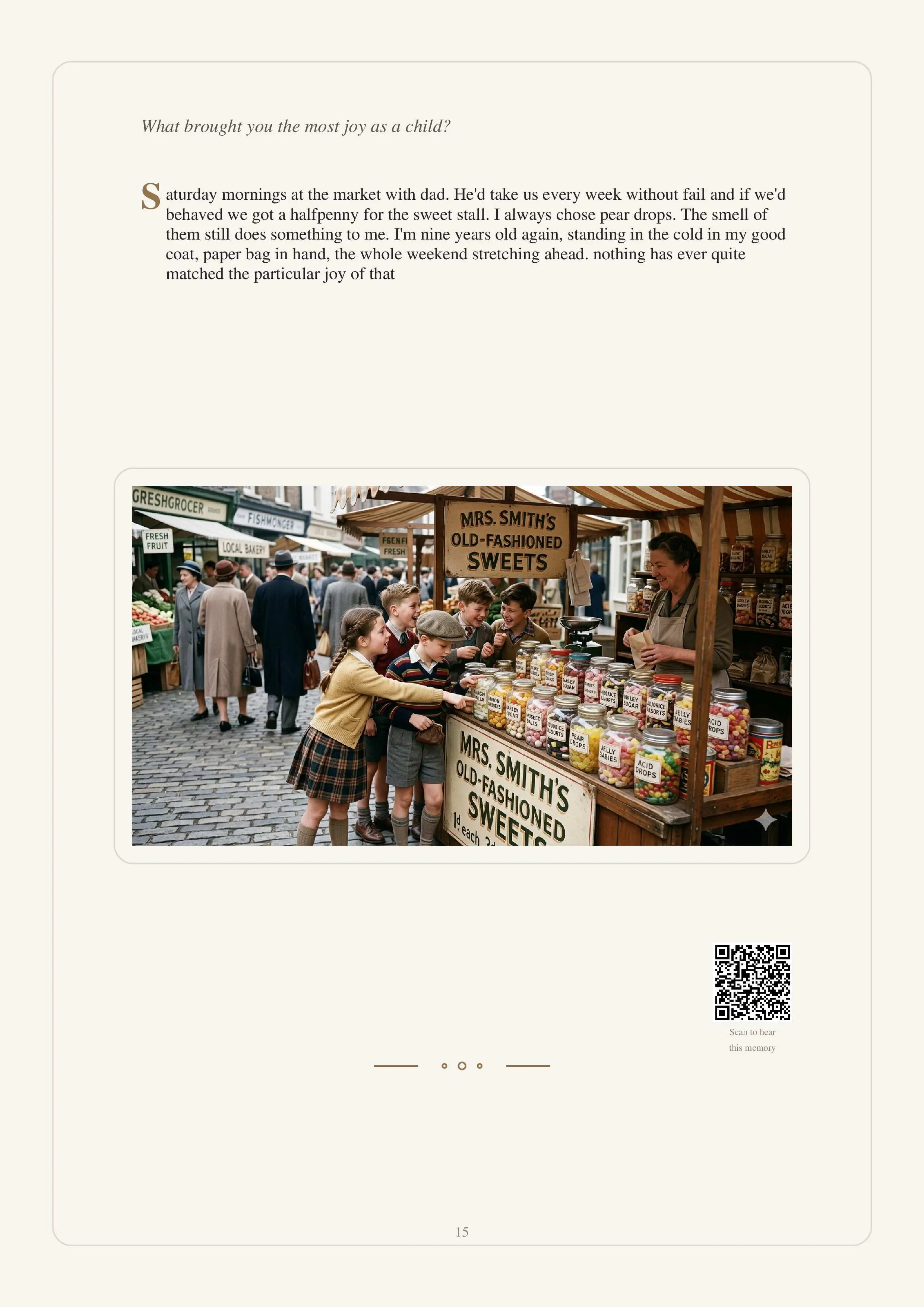 Memories page
