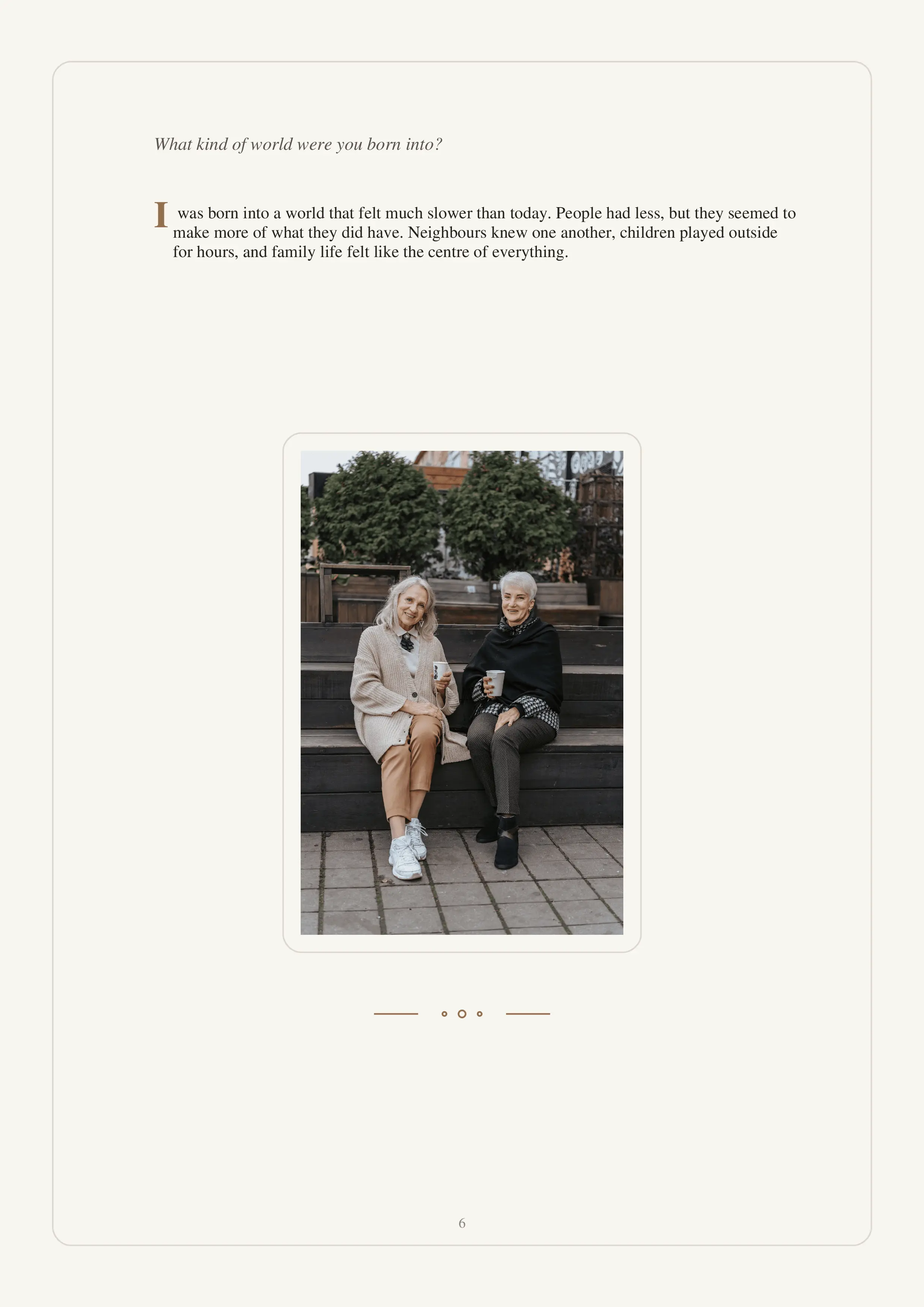 Story page with photo